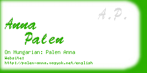 anna palen business card